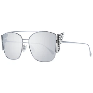 Fendi Occhiali da Sole Donna Argento/Argento a Specchio Pilot-Aviator Full Bordo - Foto 1 di 5