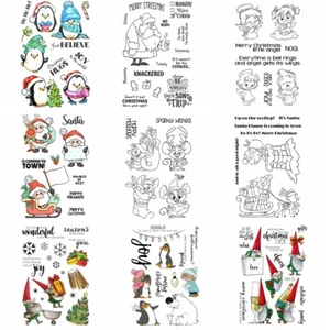 Navidad Papá Noel Metal Troquelado Sello Set DIY Tarjeta Artesanal - Imagen 1 de 23