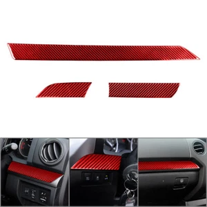 3X RHD Carbon Fiber Inner Dashboard Panel Cover Trim For Toyota Tundra 2014-2021 - Picture 1 of 9