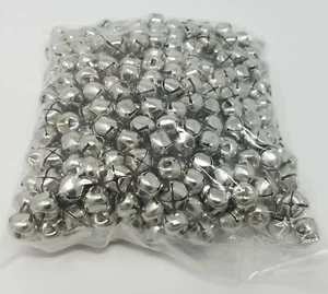 Bulk Lot of 500 Silver Shiny Metal Jingle Bells Small 10mm Christmas Crafts  - Picture 1 of 5