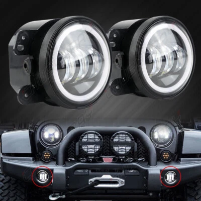Pair 4 inch Round Bumper Fog Lights FIT Chrysler PT Cruiser 2006 2007-2010 - Image 1 of 4