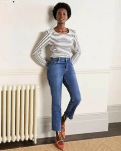 BODEN Supersoft Long Sleeve TopIvory/Navy Stripe RRP£30.00 UK 10 BRAND NEW J0847