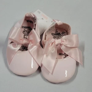 Gymboree Holiday Teddy Bear 2010 Pink Crib Shoes Baby Girl Patent Bow Easter 4 - Picture 1 of 6