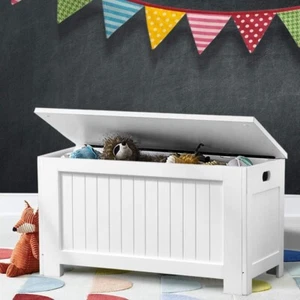 Kids Toy Box Storage Chest Cabinet White Container Clothes Organiser Children... - Picture 1 of 9