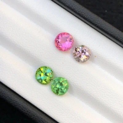 3.85-Cts Natural Round Cut Tourmaline Faceted from Afghanistan Loose gem - Image 1 of 4