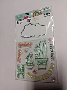 Cactus Clear Stamp and Die Set by Recollections 535931 NUEVO - Imagen 1 de 1