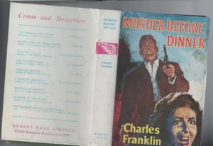 CRIME FICTION , VERY SCARCE ,MURDER BEFORE DINNER by CHARLES FRANKLIN , 1963 1ST - Bild 1 von 2
