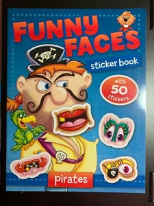 FUNNY FACES STICKER BOOK PIRATES WITH 50 STICKERS BRAND NEW FUN FOR KIDS! ARRR! - Imagen 1 de 3