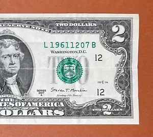 Billete de cumpleaños de 2 dólares 1961 del 7 de diciembre (L 19611207 B) - Imagen 1 de 3
