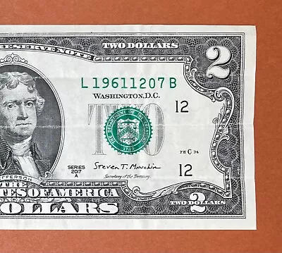 1961 December 7 (L 19611207 B) Birthday Note $2 Two Dollar Bill - Image 1 of 3