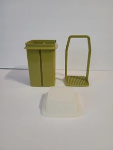 TUPPERWARE … Vintage 3 Piece Pickle Keeper 1330-7 … Olive Green - Picture 1 of 7