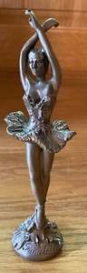 Vintage Schwanensee feines Zinn Meisterwerk 7 Zoll Figur schönes Design - Bild 1 von 12