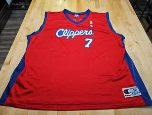 Red Vintage NBA Champion Jersey #7 Lamar Odom 52 XXL LA Clippers 90s - Picture 1 of 24