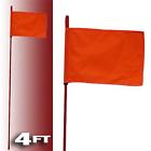 FIRESTIK RED FIRE STICK W/ORANGE SAFETY FLAG - 4FT RED 4 FOOT F4-RED-8120R