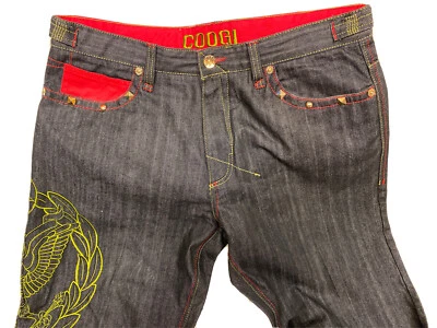 Jeans masculino COOGI tamanho 38 X 34 jeans bordado preto - Imagem 1 de 4