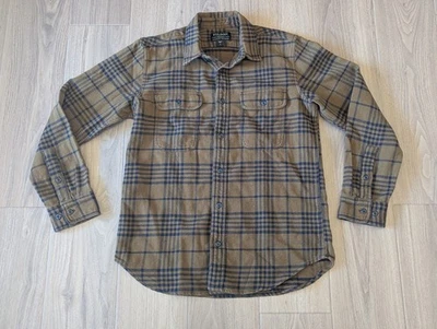 CC Filson Field Shirt Brown Plaid Flannel Heavy Cotton Button Up Mens Medium  - Image 1 of 4