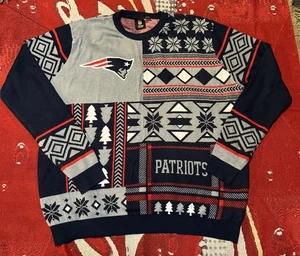 NFL New England Patriots Feo Navidad Suéter Invierno Día del Juego Hombres Talla 2XL - Imagen 1 de 7