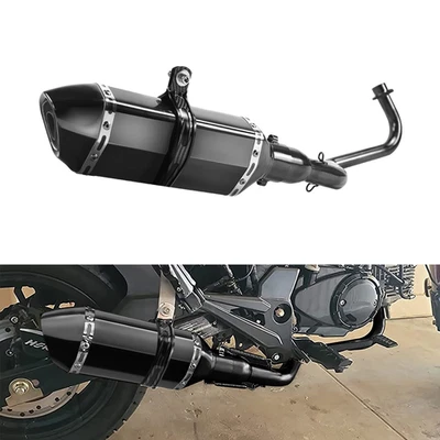 Silenciador de cabezales de sistema de escape negro para Honda Grom MSX 125 / ABS 2014 2015-2026 Foto 1 de 4