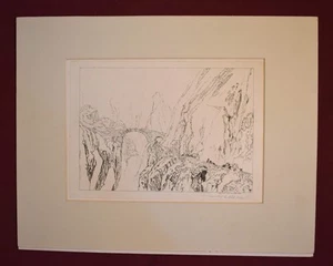 Antique Frank Short Black and White Etching After J.M.W. Turner's 'Alpine Pass' - Picture 1 of 15