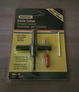General Tools 4 Circle Cutter, Adjustable 7/8-Inch to 4-Inches - Picture 1 of 1
