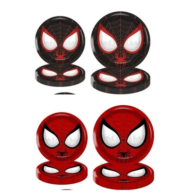 Paquete de 40 platos de papel Spiderman negros y rojos de 20-9 pulgadas 20-7 pulgadas Fiestas, Cumpleaños Foto 1 de 4