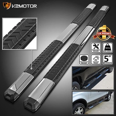 Fits 2009-2024 Dodge Ram Crew Cab 5" Chrome Nerf Bars Side Step Running Boards - Image 1 of 4