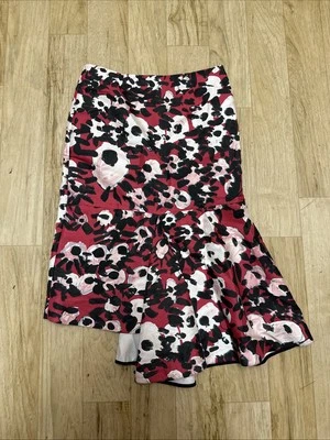 Marni Women's Floral Multicolor Contrast Cotton/silk Skirt Sz 38 - Image 1 of 4