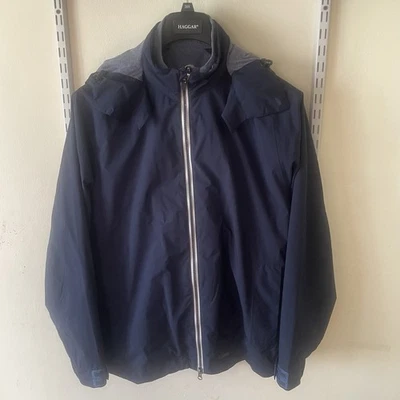 Zero Restriction Men's Hooded Jacket Sompo International Size Medium Navy Blue - Image 1 of 4