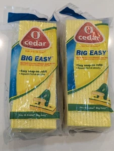 O Cedar Big Easy Flat Sponge Mop Refill New In Package Discontinued Set Of 2 - Picture 1 of 1