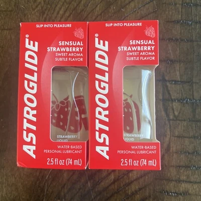 Lubricante Personal Astroglide Fresa Sensual a Base de Agua 2.5 OZ 2pk Exp 3/28 Foto 1 de 4