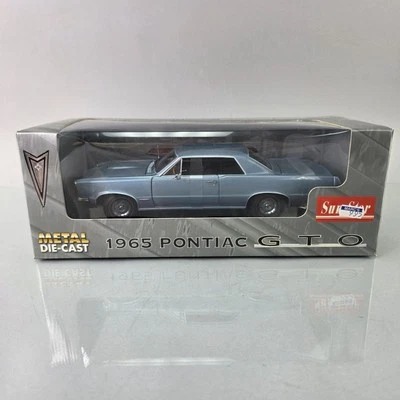 Sun Star 1:18 1965 Pontiac GTO Fontaine Blue Diecast Muscle Car 1800 NEW - Image 1 of 4