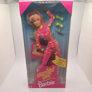 Vintage Workin Out Barbie Doll 1996 Mattel 17317 With Cassette SEALED NIB - Picture 1 of 2