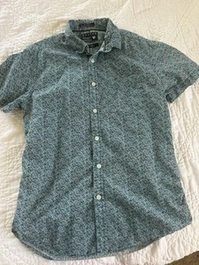 Cactus Boys Button Down Shirt Boys Size 11/12 Gray Short Sleeve Collared Button - Picture 1 of 3