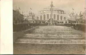 RPPC AYPE Geyser Fountain & Agriculture Building Seattle WA Postcard T14 - Picture 1 of 2
