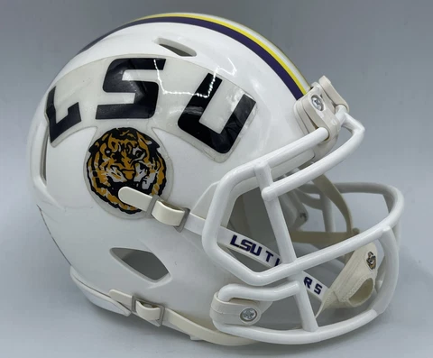 CUSTOM RIDDELL SPEED MINI FOOTBALL HELMET - LSU TIGERS Cover