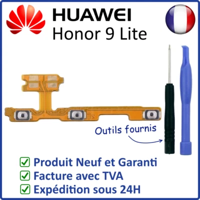 NAPPE INTERNE DES BOUTONS POWER ON OFF ET VOLUME + - DU HUAWEI HONOR 9 LITE