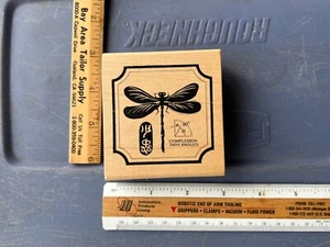 3. X 3 - A Stamp In The Hand DRAGONFLY  Frame Rubber Stamp NEW - Picture 1 of 3