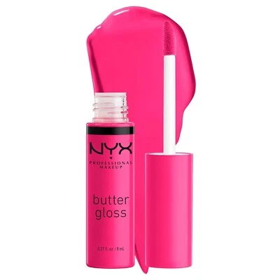 NYX PRO MAKEUP Butter Gloss, Non-Sticky Lip Gloss - Summer Fruit (Hot Pink) - Image 1 of 3