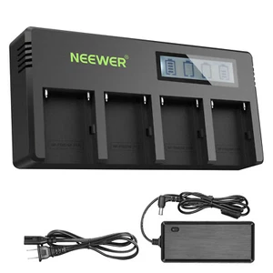 Neewer 4-Channel NP-F Battery Charger with LCD Display for Sony NP-F550 F570 - Picture 1 of 7