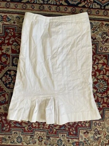 Christian Dior White Skirt Classic Women’s Pleated Size 4 - Picture 1 of 6