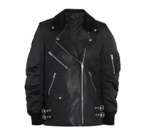 Giacca in pelle oversize Alexander Wang nuova con etichette nera taglia 0 XS S