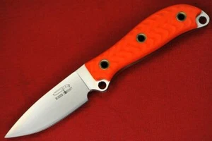 Busse Combat SOS Active Duty .22" Flat Ground Satin Blade, Textured Orange G10  - Picture 1 of 12
