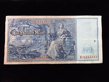 GERMANY 100 Mark 1910 P42 Flottenhunderter Reichsbank Berlin German 3533# Money
