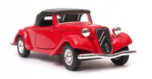 Welly 1939 Citroen 11B Traction Avant Cabrio Red 1:34 1:39 Scales 4.5 Inch Car - Picture 1 of 4