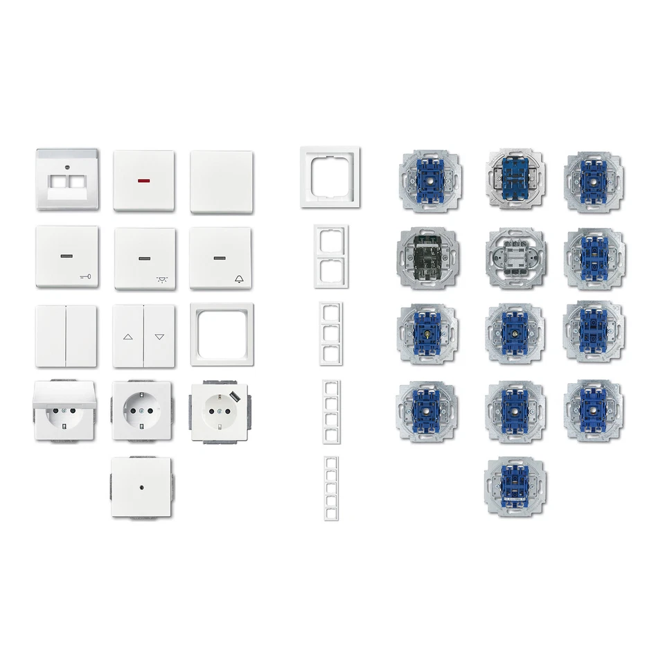 Busch Jäger Schalter Steckdosen Rahmen Future Studioweiß glänzend - frei wählbar - Bild 1 von 1