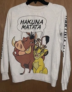 Disney Lion King Hakuna Matata Long Sleeve Kid Sweater Top Size Small - Picture 1 of 1
