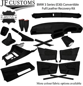 COPRI PELLE PUNTO NERO PER BMW SERIE 3 E30 CABRIO KIT INTERNI COMPLETO - Foto 1 di 6