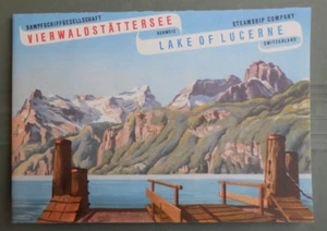 #8641 Switzerland Lake of Lucerne Steamship Co Tourist map 1950`s circa - Picture 1 of 3