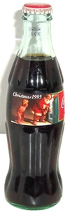 Botella Coca-Cola 1995 Navidad Papá Noel Vintage Vacaciones - Imagen 1 de 1