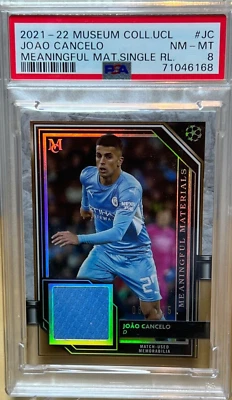 JOAO CANCELO 2021-22 TOPPS MUSEUM MEAN. MATERIAL RELIC /125 PSA MAN CITY MUNICH - Image 1 of 4